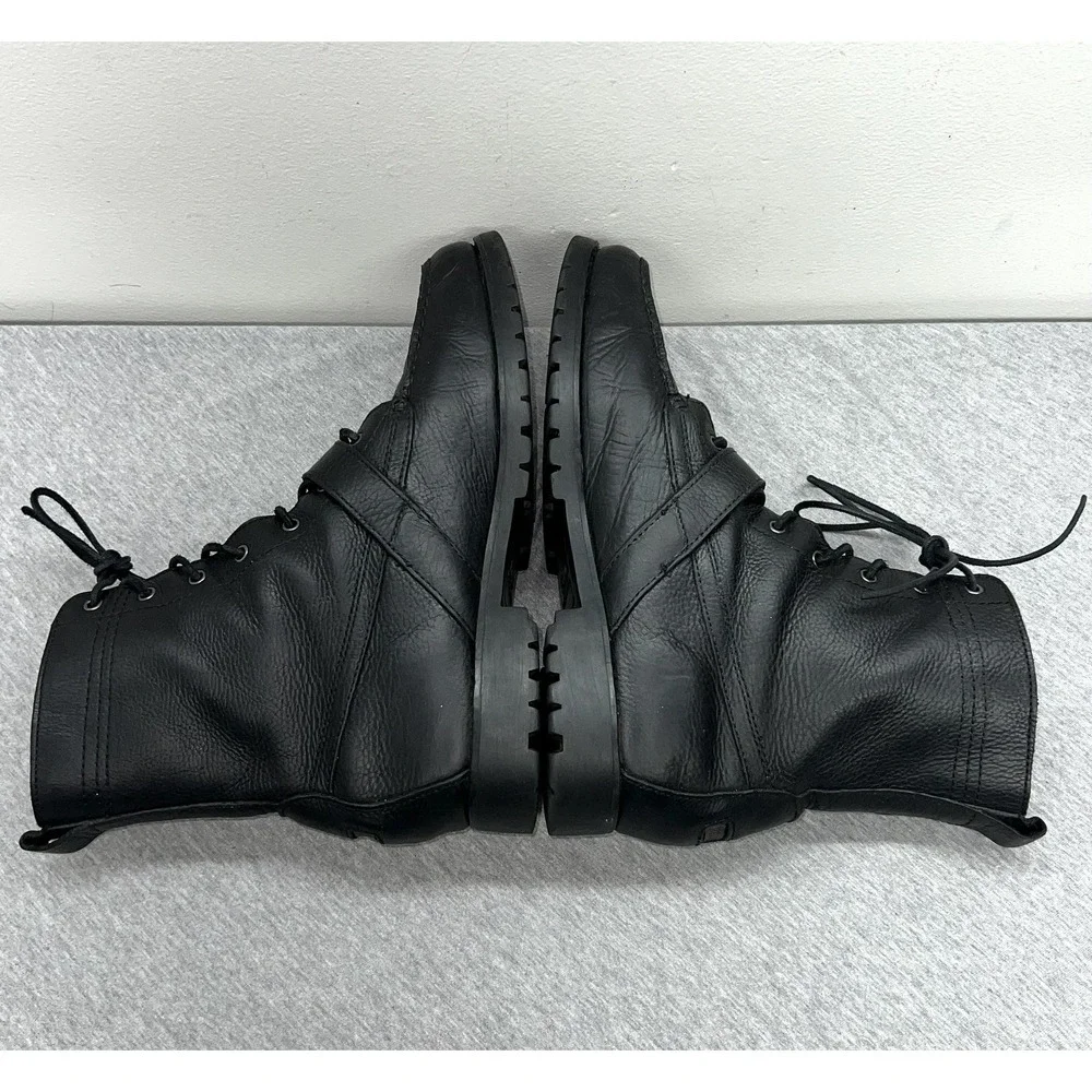 Polo Ralph Lauren Ranger Boots Mens Size 11D Black Leather Buckle Combat Work‎